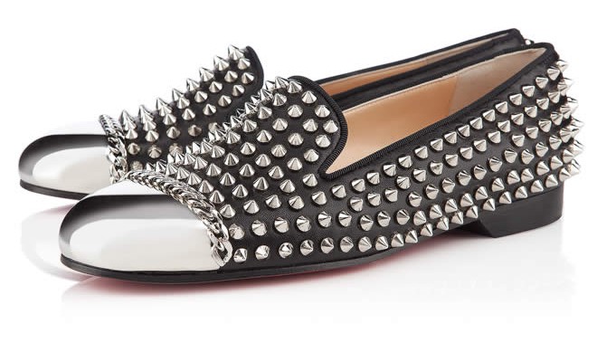 christian louboutin studded loafers  