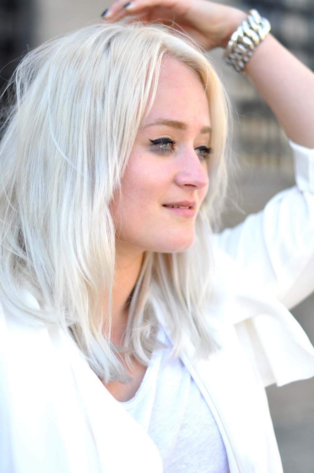 new hair white blonde platinum | Six Feet From The Edge